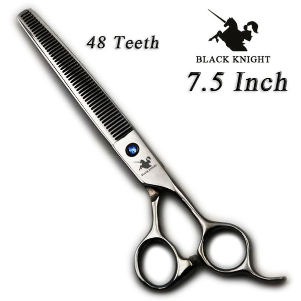 Black Knight 7.5 inch Professional Pet Hair Scissors Hairdressing Barber Dog Grooming Thinning Shears 48 Teeth