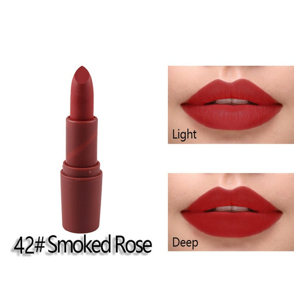 New Miss Rose Matte Lipstick for Women Sexy Brand Lips Color Cosmetics Waterproof Lipstick Long Lasting Lip stick Nude Makeup