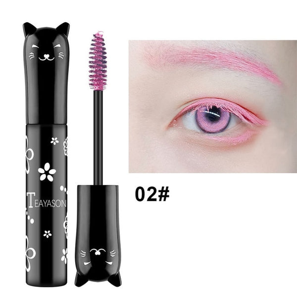 1PC Eyes Makeup Color Mascara Waterproof Easy Remove Blue White Black Purple Mascara Curling Lengthening Eyelashes T