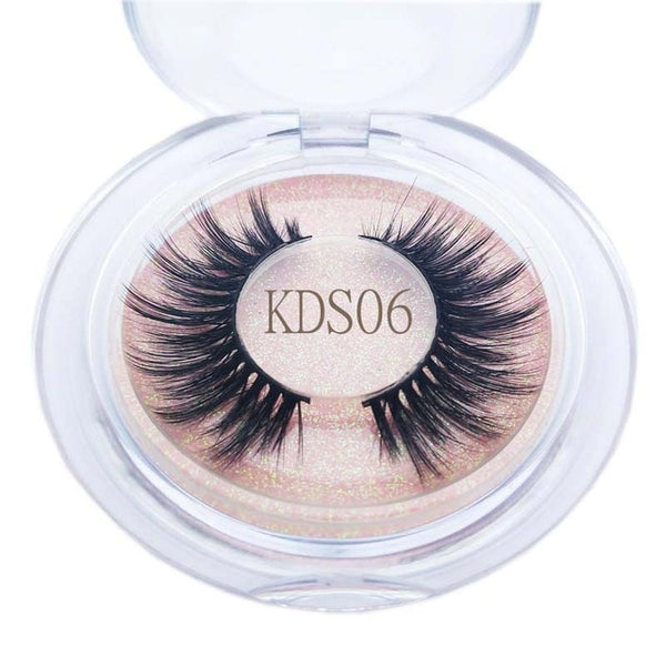 Buzzme KDS06 3D faux mink lashes dramatic lashes natural false eyelashes long makeup eyelash synthetic lash