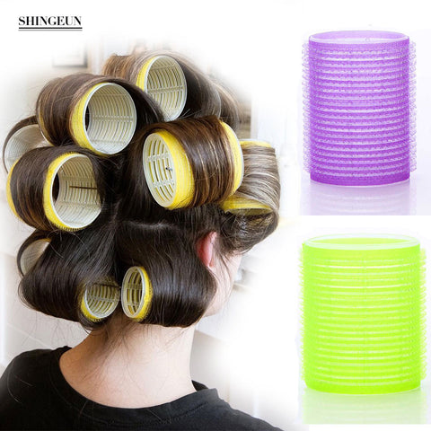Nissi Jumbo Hair Rollers 6 Pcs Curlers Self Grip Holding Rollers Hairdressing Curlers Hair Design Sticky Cling Style For DIY Or