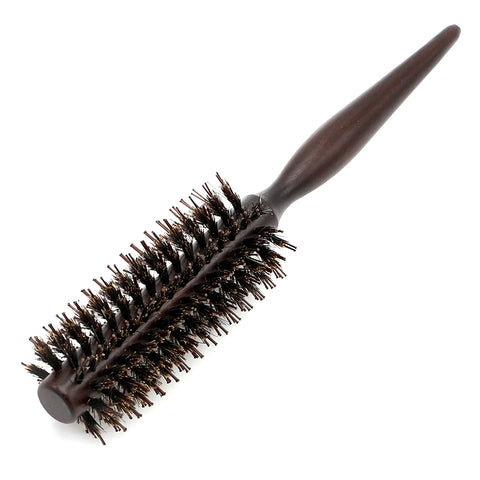 1 Pcs Natural Boar Bristle Anti-static Round Wood Brush Comb Nylon Bristle Hair Care Brush Hairdressing Curly Straight Hair Comb